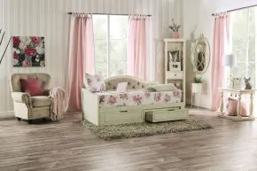 Furniture of America FOA1749-BED Maureen - Daybed With Extentable Trundle - Antique White