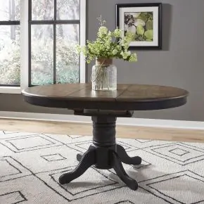 Liberty Furniture 186B-CD-PED Carolina Crossing - Pedestal Table - Black / Antique Honey