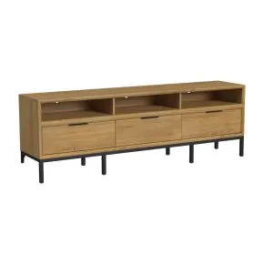 Intercon NP-HT-8528-NTO-C Intercon NP-HT-8528-NTO-C Newport - 85" TV Console - Natural Oak