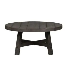 Liberty Furniture 406-OT1013 Modern Farmhouse - Splay Leg Round Cocktail Table - Dusty Charcoal