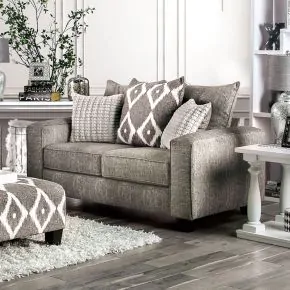 Furniture of America SM5156-LV Basie - Loveseat - Gray