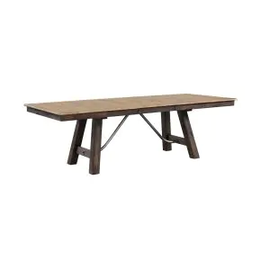 Intercon TR-TA-4296-DWS-SET Transitions - Trestle Dining Table - Driftwood / Sable
