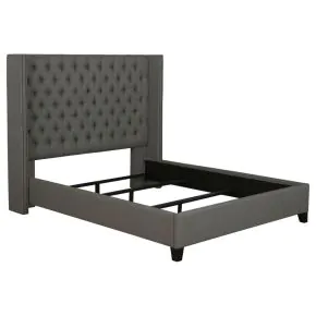 CoasterEssence 301405F Bancroft - Upholstered Full Wingback Bed - Gray