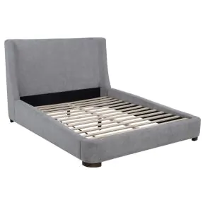 Coaster Fine Furniture 315928KE Rennes - Upholstered Eastern King Wingback Platform Bed - Gray