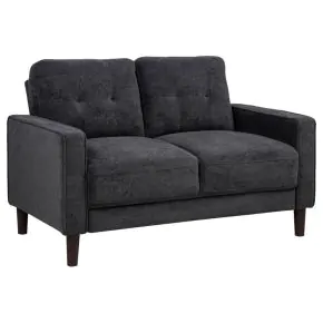 Coaster Fine Furniture 509982 Bowen II - Fabric Upholstered Track Arm Loveseat - Steel Gray