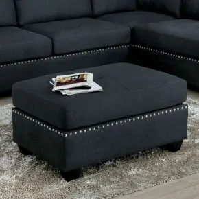 Furniture of America CM6966-OT Lita - Ottoman - Gray