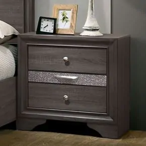 Furniture of America CM7552GY-N Chrissy - Nightstand - Gray