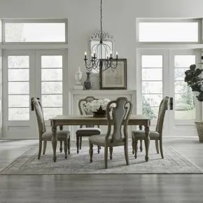 Liberty Furniture 244N-DR-5RLS Liberty Furniture 244N-DR-5RLS Magnolia Manor - 5 Piece Rectangular Table Set - Weathered Bisque / Brown