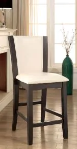 Furniture of America CM3710GY-PC-2PK Manhattan - Counter Height Chair (Set of 2) - Gray / White