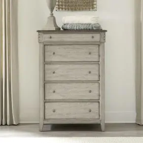 Liberty Furniture 457-BR41 Ivy Hollow - 5 Drawer Chest - Weathered Linen / Dusty Taupe