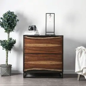 Furniture of America CM7363C-S Fulton - Small Chest - Dark Oak / Dark Walnut