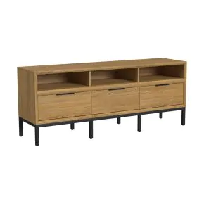 Intercon NP-HT-7028-NTO-C Newport - 70" TV Console - Natural Oak