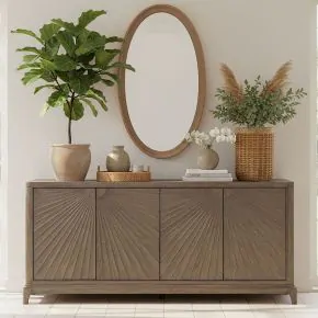Liberty Furniture 2255B-AC1000 Montecito - 4 Door Accent Cabinet - Weathered Tobacco