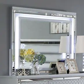 Furniture of America CM7320SV-M Calandria - Mirror With LED - Silver