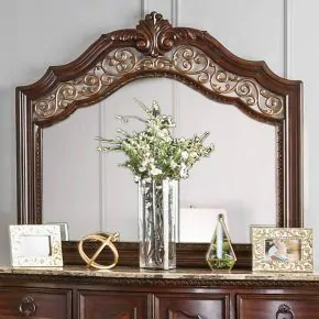 Furniture of America CM7311M Menodora - Mirror - Brown Cherry