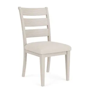 Riverside Furniture 79458 Glenndale - Wood Back Upholstered Side Chair (Set of 2) - Aged White