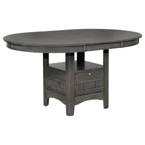CoasterEveryday 108211 Lavon - Oval Extension Leaf Dining Table - Medium Gray