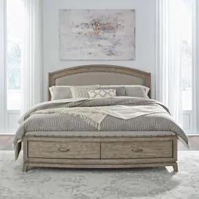 Liberty Furniture 805-BR-CKUS Liberty Furniture 805-BR-CKUS Avalon - California King Upholstered Storage Bed - Burnished Beige