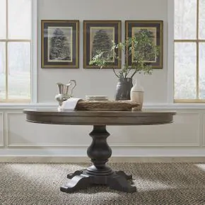 Liberty Furniture 615-DR-PED Liberty Furniture 615-DR-PED Americana Farmhouse - Pedestal Table - Dusty Taupe
