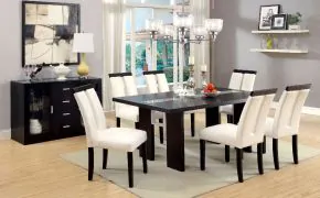 Furniture of America CM3559T Luminar - Glass - Insert Dining Table - Black