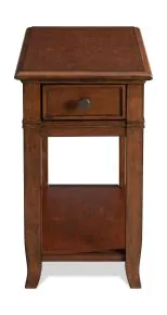 Riverside Furniture 51712 Riverside Furniture 51712 Campbell - Chairside Table - Burnished Cherry
