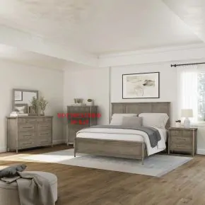 Liberty Furniture 508-BR-KPBDMN Liberty Furniture 508-BR-KPBDMN Rochelle Park - 4 Piece Bedroom Set (King Panel Bed, Dresser & Mirror, Night Stand) - Smokey Taupe