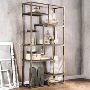 Furniture of America CM-AC6264CPN Elvira - Display Shelf - Champagne