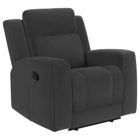 Coaster Fine Furniture 610286 Brentwood - Upholstered Recliner Chair - Dark Charcoal
