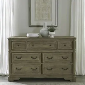 Liberty Furniture 244N-BR31 Liberty Furniture 244N-BR31 Magnolia Manor - 7 Drawer Dresser - Weathered Bisque