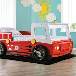 Furniture of America CM7644-BED Fierstall - Twin Bed - Red