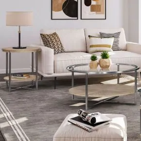 Liberty Furniture 624-OT-3PCS Paran Place - 3 Piece Table Set (Cocktail Table & 2 End Tables) - Natural