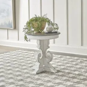 Liberty Furniture 244-OT1022 Magnolia Manor - Round End Table - Antique White