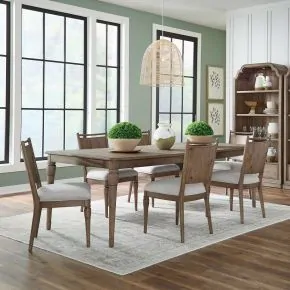 Liberty Furniture 866-DR-7RLS Liberty Furniture 866-DR-7RLS Hickory Grove - 7 Piece Rectangular Table Set - Heirloom Brown