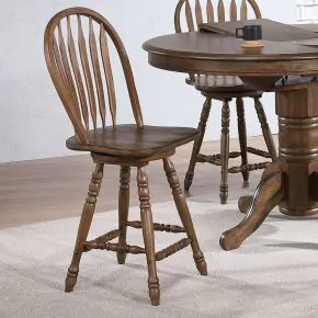 Liberty Furniture 186-B100324 Carolina Crossing - Windsor Swivel Counter Chair - Antique Honey