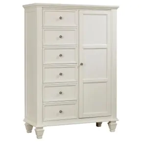 CoasterEssence 201308 Sandy Beach - 8-Drawer Door Chest - Cream White