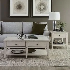 Liberty Furniture 110W-OT-3PCS Liberty Furniture 110W-OT-3PCS Lake House - 3 Piece Set (1-Cocktail 2-End Tables) - Weathered White