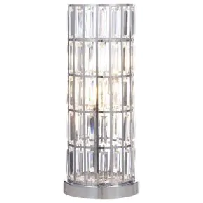 Coaster Fine Furniture 920235 Wanda - Crystal Shade Bedside Table Lamp - Silver