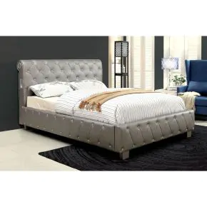 Furniture of America CM7056SV-CK-BED-VN Juilliard - California King Bed - Silver