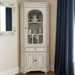 Liberty Furniture 244-CC3884 Magnolia Manor - Corner Cabinet - Antique White