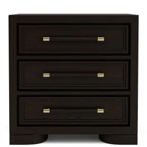 Riverside Furniture 27169 Lydia - 3 Drawer Nightstand - Dark Brown