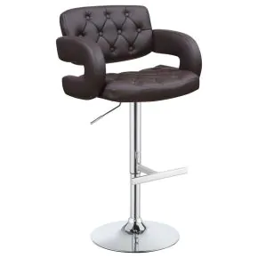 CoasterEssence 102556 Brandi - Adjustable Bar Stool - Chrome And Brown