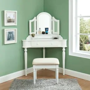 Furniture of America CM-DK5849WH Kasey - Vanity With Stool - White