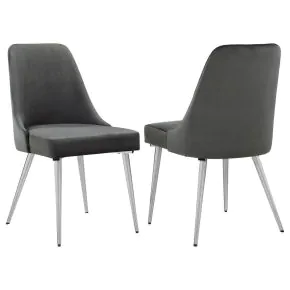 CoasterEssence 191442 Cabianca - Upholstered Dining Side Chair (Set of 2) - Gray