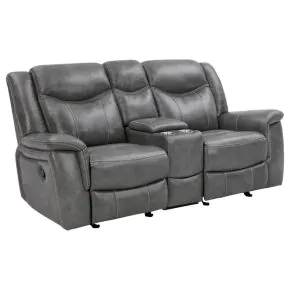 CoasterEveryday 650355 Conrad - Upholstered Padded Arm Glider Loveseat - Gray