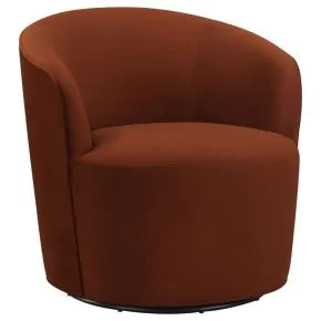 CoasterEssence 905631 Joyce - Upholstered Barrel Back Swivel Chair - Burnt Orange