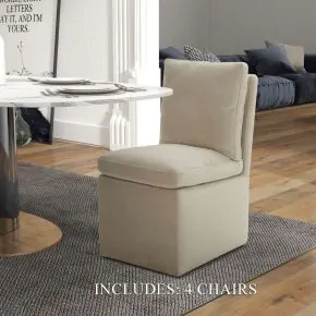 Liberty Furniture 733-ADCH-WK4PK Liberty Furniture 733-ADCH-WK4PK Accent Dining - Accent Dining Chairs With Casters (Set of 4) - Beige