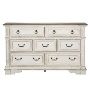 Liberty Furniture 520-BR31 Abbey Park - 7 Drawer Dresser - Antique White