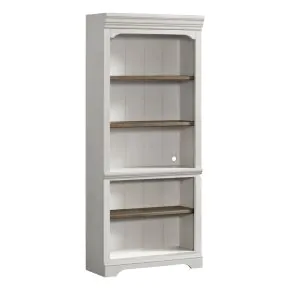 Intercon DK-HO-7632B-RFO-C Intercon DK-HO-7632B-RFO-C Drake - 76" Bunching Bookcase - Rustic White / French Oak
