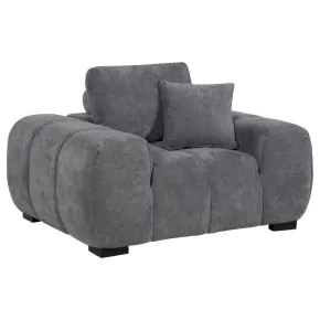 Coaster Fine Furniture 509967 Octavia - Upholstered Track Arm Accent Chair - Charcoal Gray