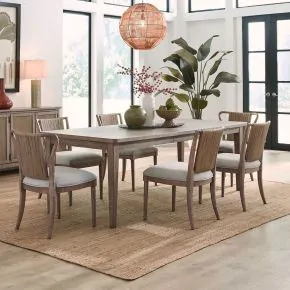Liberty Furniture 611-CD-A7RLS Sheridan Pointe - Alt 7 Piece Rectangular Table Set - Vintage Natural